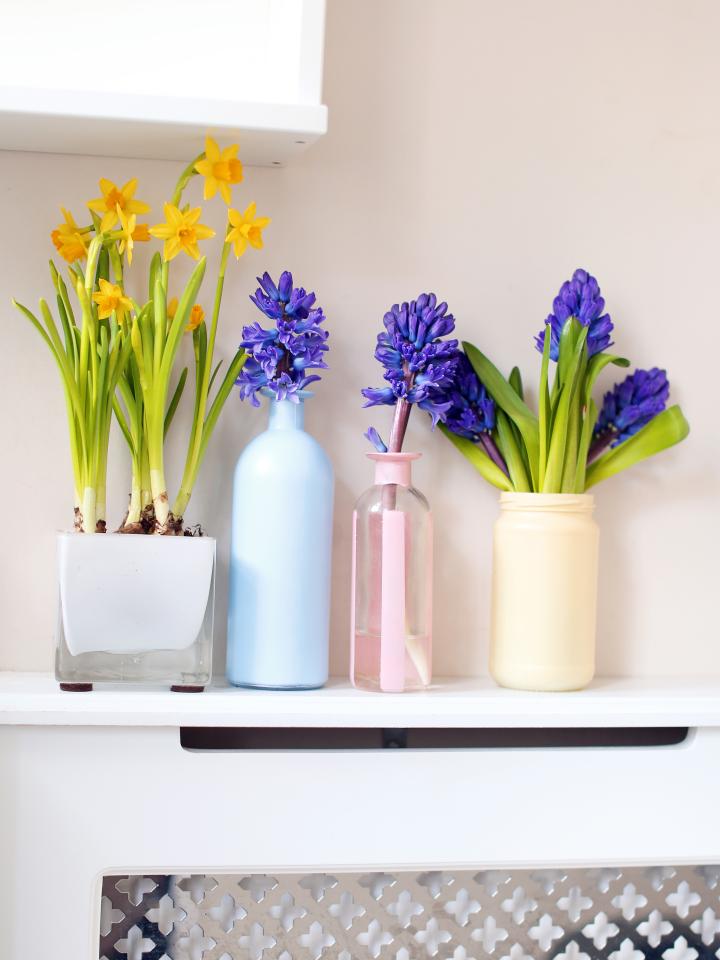 Use bottles and jars for vases