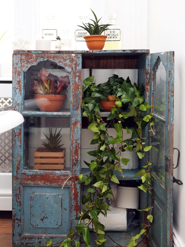Bring a vintage display cabinet to life