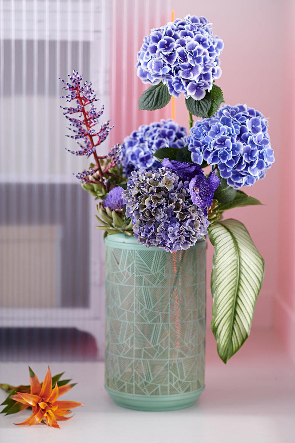 geboorteboeket hortensia | blauw hortensia
