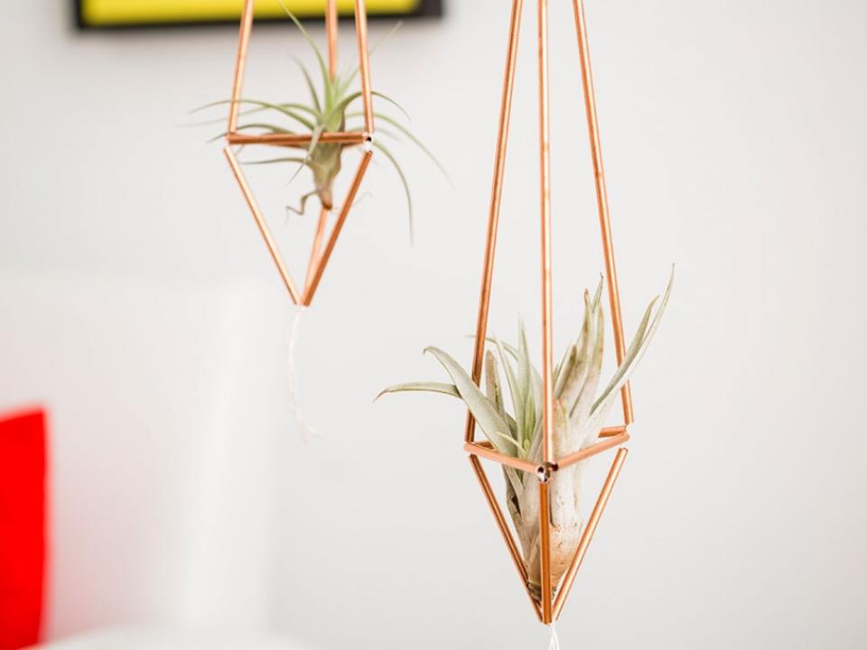 hanging copper planter thejoyofplants